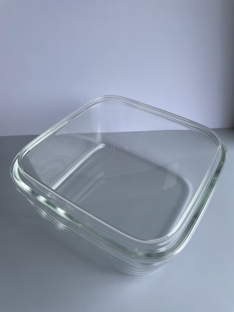 無印良品蓋をしたままレンジで使える　耐熱ガラス容器